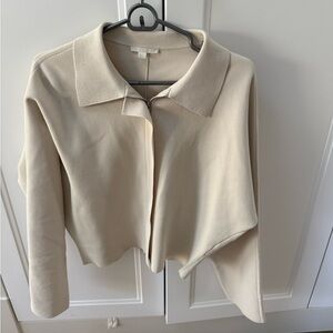 COS Cream Nylon & Rayon Women's Jacket
